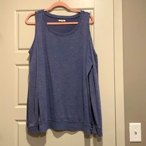 Blue Long Sleeve Cold Should Top